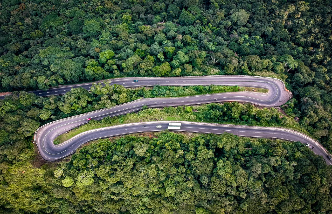 Birds-eye View of Road